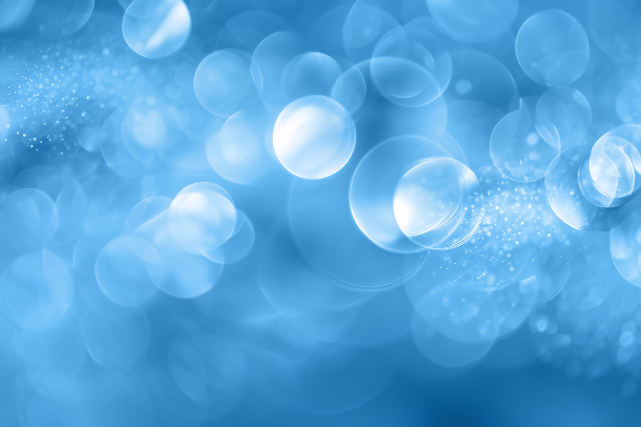 Abstract translucent blue forms